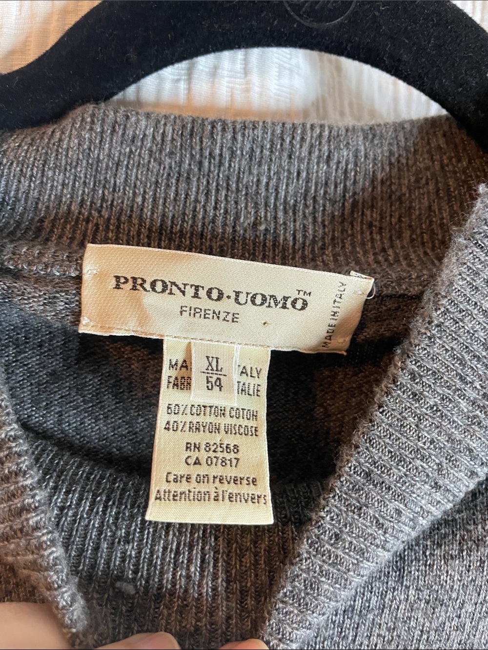 Pronto Uomo Gray Brown Crewneck Sweater | size XL - Picture 3 of 9